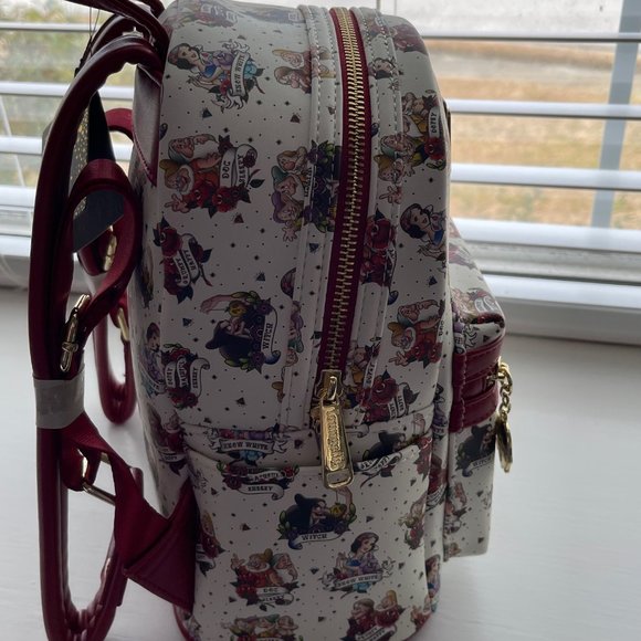 Loungefly Disney Snow White and the Seven Dwarfs Tattoo Mini Backpack New - Picture 7 of 9